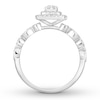 Thumbnail Image 1 of Diamond Engagement Ring 1/2 ct tw Round-cut 14K White Gold