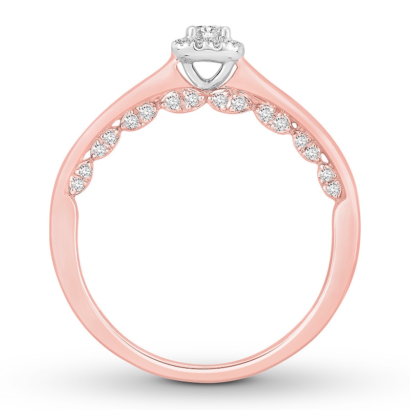 Main Image 2 of Now + Forever Diamond Engagement Ring 1/3 ct tw Round-cut 10K Two-Tone Gold