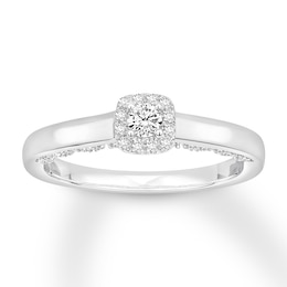 Now + Forever Diamond Engagement Ring 1/3 ct tw Round-cut 10K White Gold