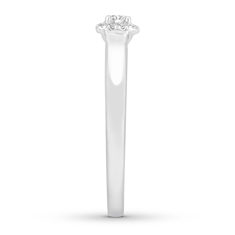 Diamond Engagement Ring 1/3 ct tw Round-cut 10K White Gold