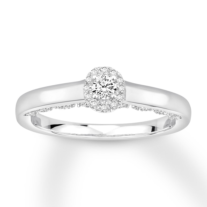 Main Image 1 of Now + Forever Diamond Engagement Ring 1/3 ct tw Round-cut 10K White Gold