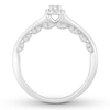 Thumbnail Image 1 of Diamond Engagement Ring 1/3 ct tw Round-cut 10K White Gold