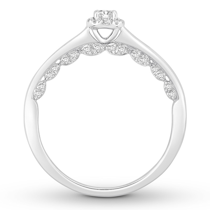 Main Image 2 of Now + Forever Diamond Engagement Ring 1/3 ct tw Round-cut 10K White Gold