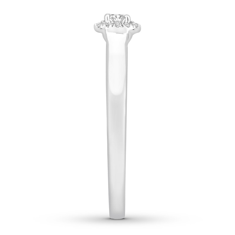 Main Image 3 of Now + Forever Diamond Engagement Ring 1/3 ct tw Round-cut 10K White Gold