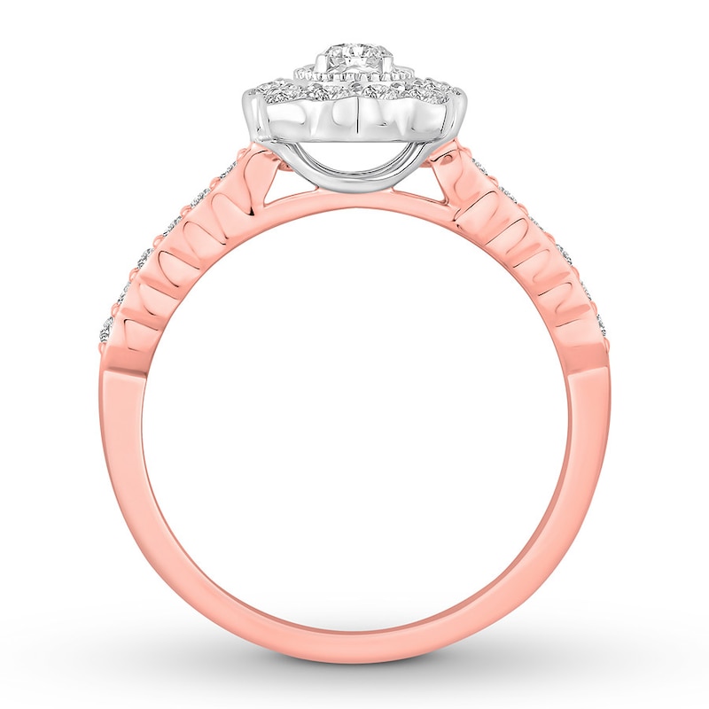 Main Image 2 of Now + Forever Diamond Engagement Ring 1/2 ct tw Round-cut 10K Two-Tone Gold