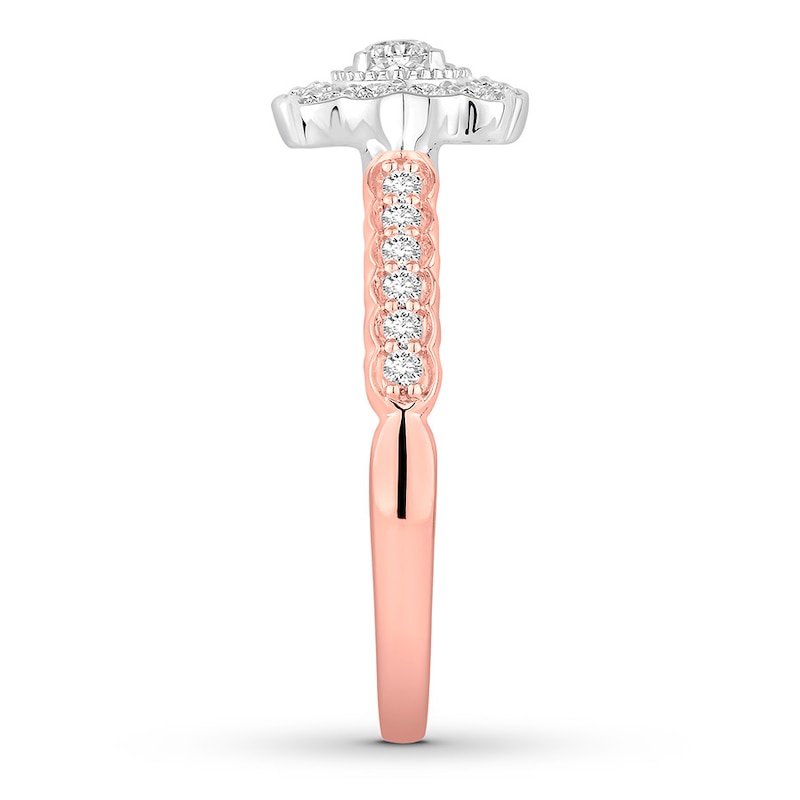 Main Image 3 of Now + Forever Diamond Engagement Ring 1/2 ct tw Round-cut 10K Two-Tone Gold