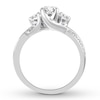 Thumbnail Image 1 of Memories Moments Magic Three-Stone Diamond Ring 1 ct tw Round-cut 14K White Gold