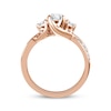 Thumbnail Image 2 of Memories Moments Magic Three-Stone Diamond Ring 1 ct tw Round-cut 14K Rose Gold