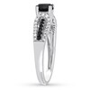 Thumbnail Image 3 of Now + Forever Black & White Diamond Engagement Ring 7/8 ct tw Round-cut 14K White Gold