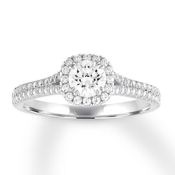 Now + Forever Diamond Engagement Ring 7/8 ct tw Round-cut 14K White Gold