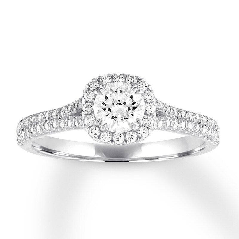 Main Image 1 of Now + Forever Diamond Engagement Ring 7/8 ct tw Round-cut 14K White Gold