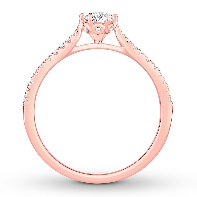 Main Image 2 of Now + Forever Diamond Engagement Ring 3/8 ct tw Round-cut 10K Rose Gold