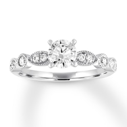 Now + Forever Diamond Engagement Ring 7/8 ct tw Round-cut 14K White Gold