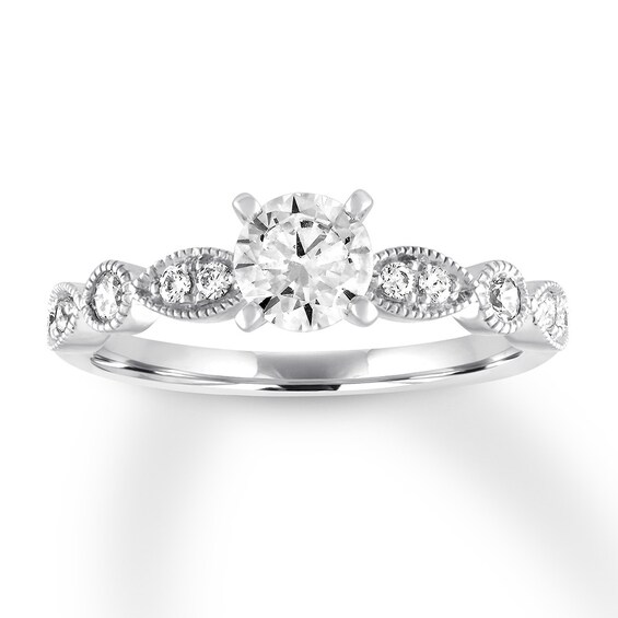 Now + Forever Diamond Engagement Ring 7/8 ct tw Round-cut 14K White Gold