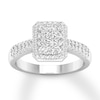 Thumbnail Image 0 of Diamond Engagement Ring 1/2 ct tw Round-cut 10K White Gold