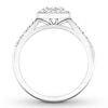 Thumbnail Image 1 of Diamond Engagement Ring 1/2 ct tw Round-cut 10K White Gold