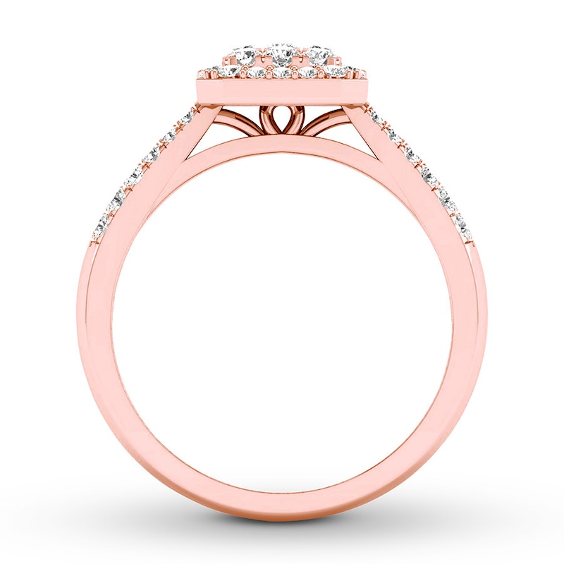 Main Image 2 of Now + Forever Diamond Engagement Ring 1/2 ct tw Round-cut 10K Rose Gold