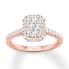 Thumbnail Image 0 of Diamond Engagement Ring 1/2 ct tw Round-cut 10K Rose Gold