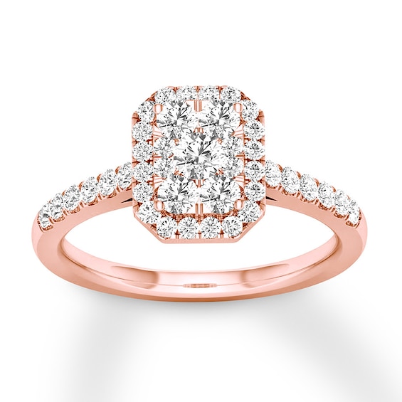 Now + Forever Diamond Engagement Ring 1/2 ct tw Round-cut 10K Rose Gold