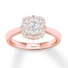 Thumbnail Image 0 of Diamond Engagement Ring 1/4 ct tw Round-cut 10K Rose Gold