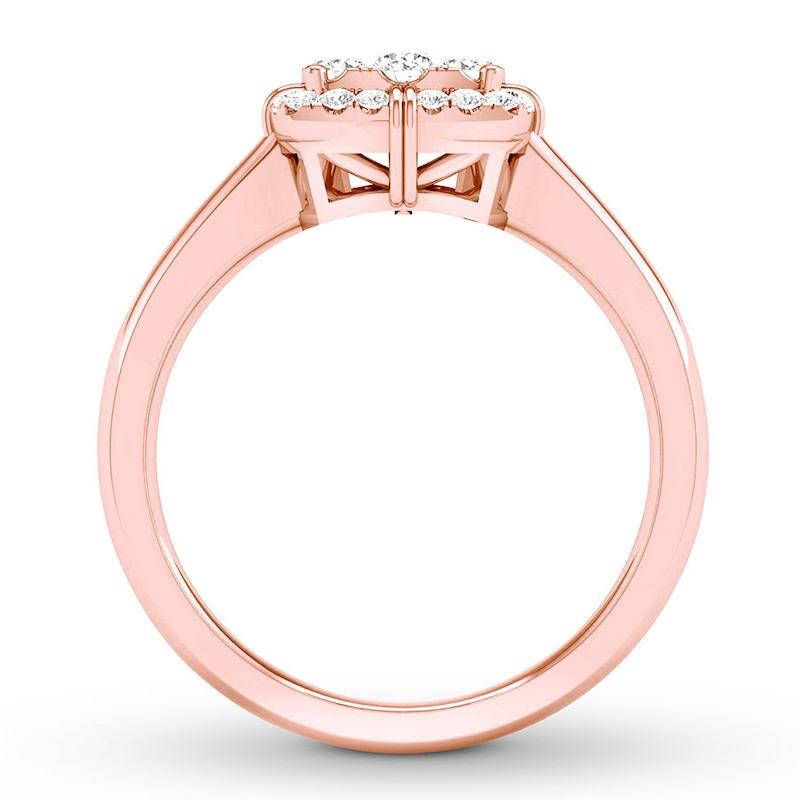 Main Image 2 of Now + Forever Diamond Engagement Ring 1/4 ct tw Round-cut 10K Rose Gold