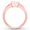Thumbnail Image 2 of Now + Forever Heart Framed Round Diamond Engagement Ring 1/3 ct tw 10K Rose Gold