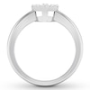 Thumbnail Image 1 of Heart Framed Round Diamond Engagement Ring 1/3 ct tw 10K White Gold