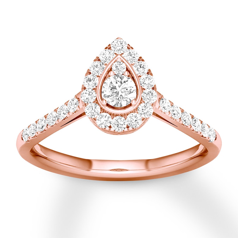 Main Image 1 of Now + Forever Diamond Engagement Ring 1/3 ct tw Round-cut 10K Rose Gold