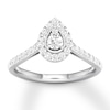 Thumbnail Image 0 of Diamond Engagement Ring 1/3 ct tw Round-cut 10K White Gold