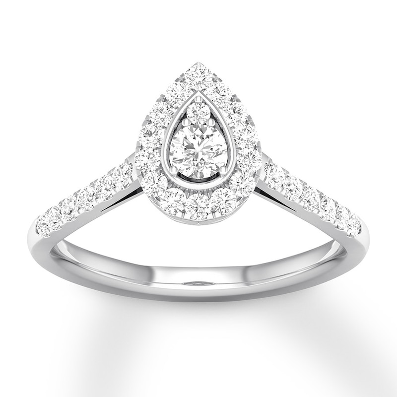 Main Image 1 of Now + Forever Diamond Engagement Ring 1/3 ct tw Round-cut 10K White Gold