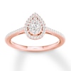 Thumbnail Image 0 of Diamond Engagement Ring 1/4 ct tw Round-cut 10K Rose Gold