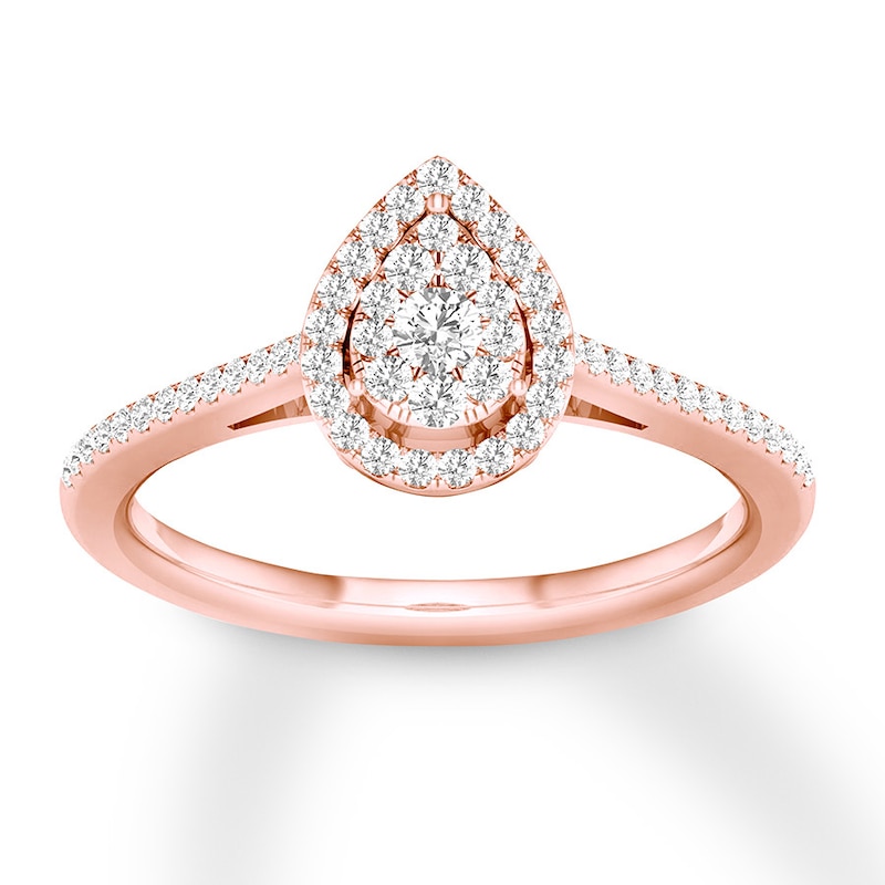Main Image 1 of Now + Forever Diamond Engagement Ring 1/4 ct tw Round-cut 10K Rose Gold