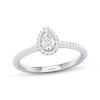 Thumbnail Image 1 of Now + Forever Diamond Engagement Ring 1/3 ct tw Pear & Round 10K White Gold
