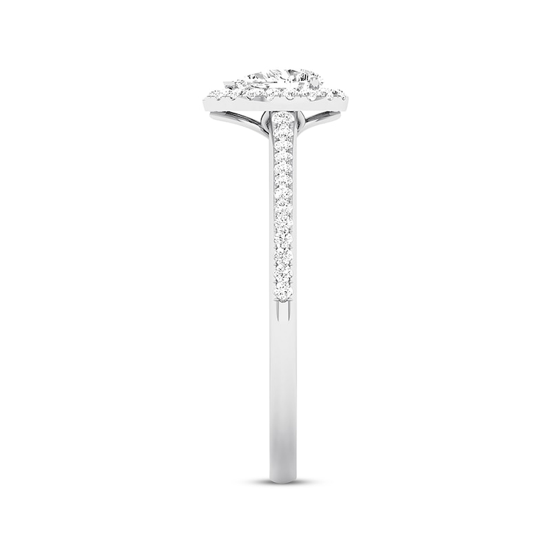 Main Image 2 of Now + Forever Diamond Engagement Ring 1/3 ct tw Pear & Round 10K White Gold