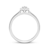Thumbnail Image 2 of Diamond Engagement Ring 1/3 ct tw Pear & Round 10K White Gold