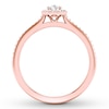 Thumbnail Image 1 of Diamond Engagement Ring 1/3 ct tw Pear & Round 10K Rose Gold