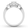 Thumbnail Image 1 of Diamond Engagement Ring 1/2 ct tw Round-cut 10K White Gold