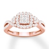 Thumbnail Image 0 of Diamond Engagement Ring 1/2 ct tw Round-cut 10K Rose Gold