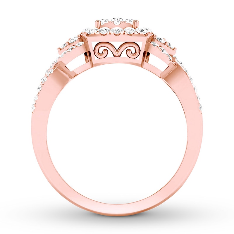 Main Image 2 of Now + Forever Diamond Engagement Ring 1/2 ct tw Round-cut 10K Rose Gold