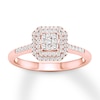 Thumbnail Image 0 of Diamond Engagement Ring 1/4 ct tw Round-cut 10K Rose Gold