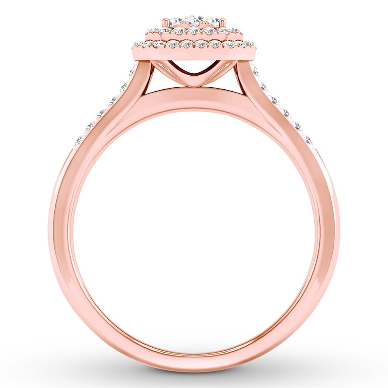 Main Image 2 of Now + Forever Diamond Engagement Ring 1/4 ct tw Round-cut 10K Rose Gold