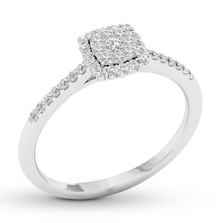 Diamond Engagement Ring 1/4 ct tw Round-cut 10K White Gold | Kay