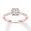 Thumbnail Image 0 of Diamond Engagement Ring 1/4 ct tw Round-cut 10K Rose Gold