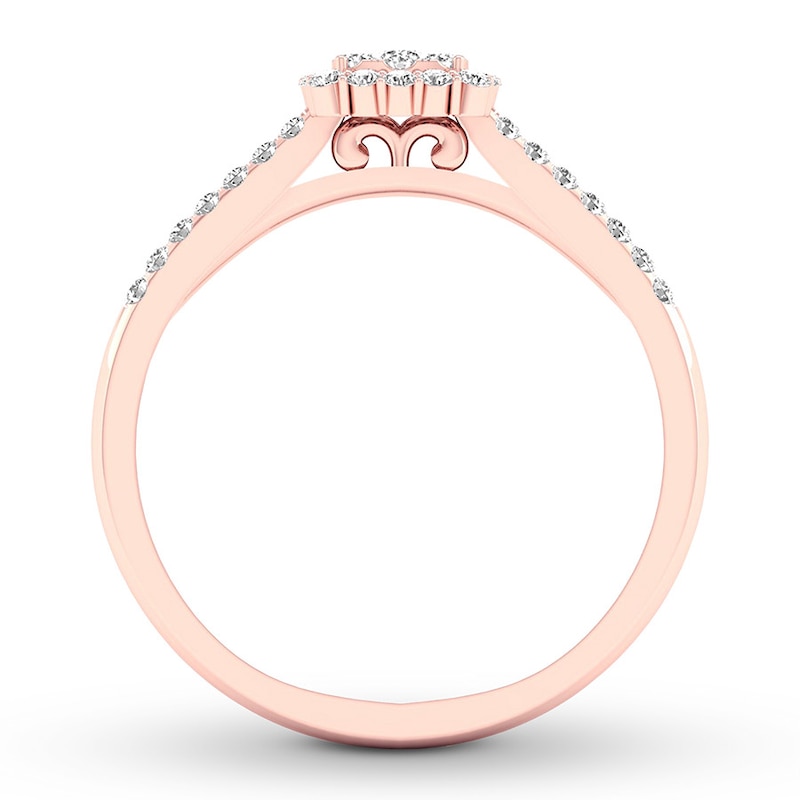 Main Image 2 of Now + Forever Diamond Engagement Ring 1/4 ct tw Round-cut 10K Rose Gold