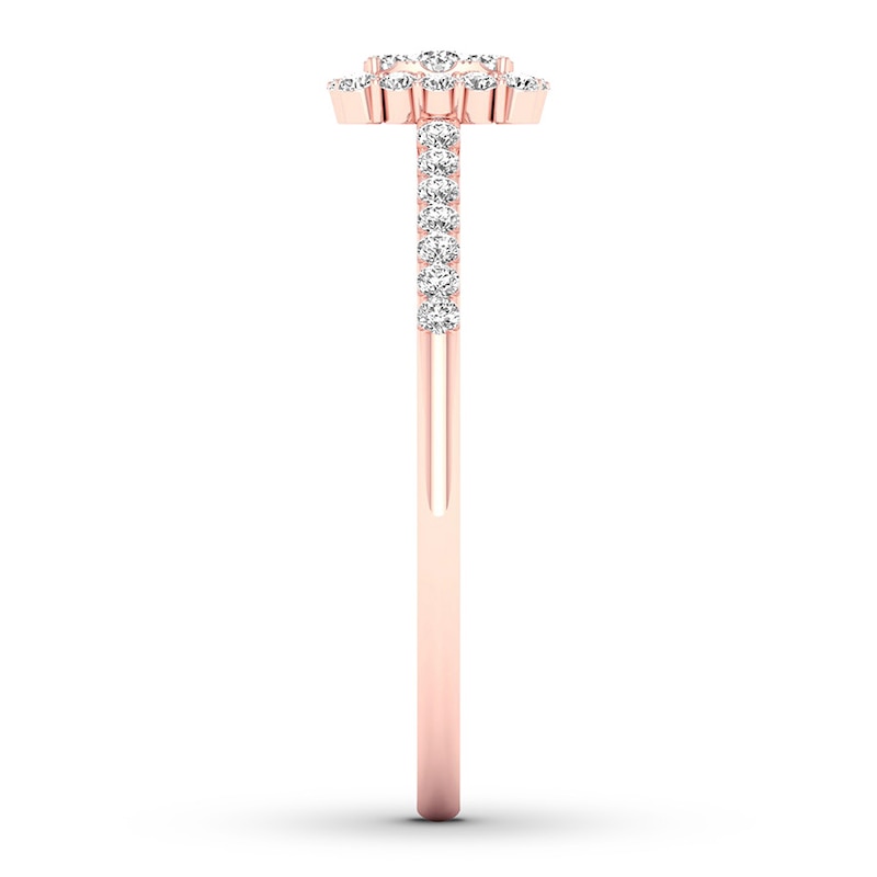 Main Image 3 of Now + Forever Diamond Engagement Ring 1/4 ct tw Round-cut 10K Rose Gold