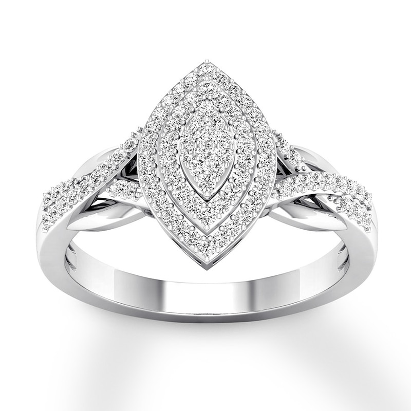 Main Image 1 of Now + Forever Diamond Engagement Ring 1/4 ct tw Round-cut 10K White Gold