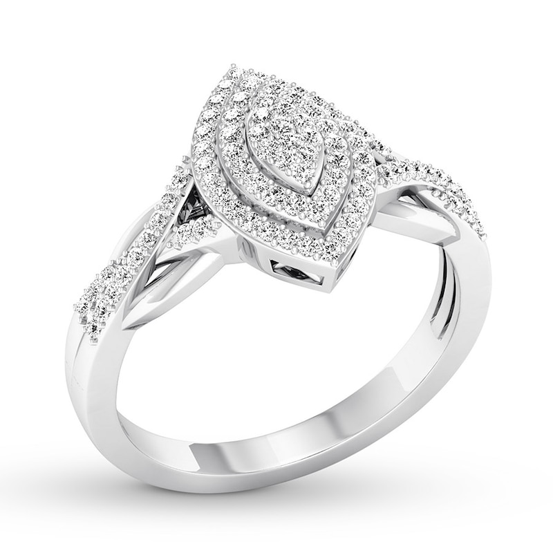 Main Image 4 of Now + Forever Diamond Engagement Ring 1/4 ct tw Round-cut 10K White Gold