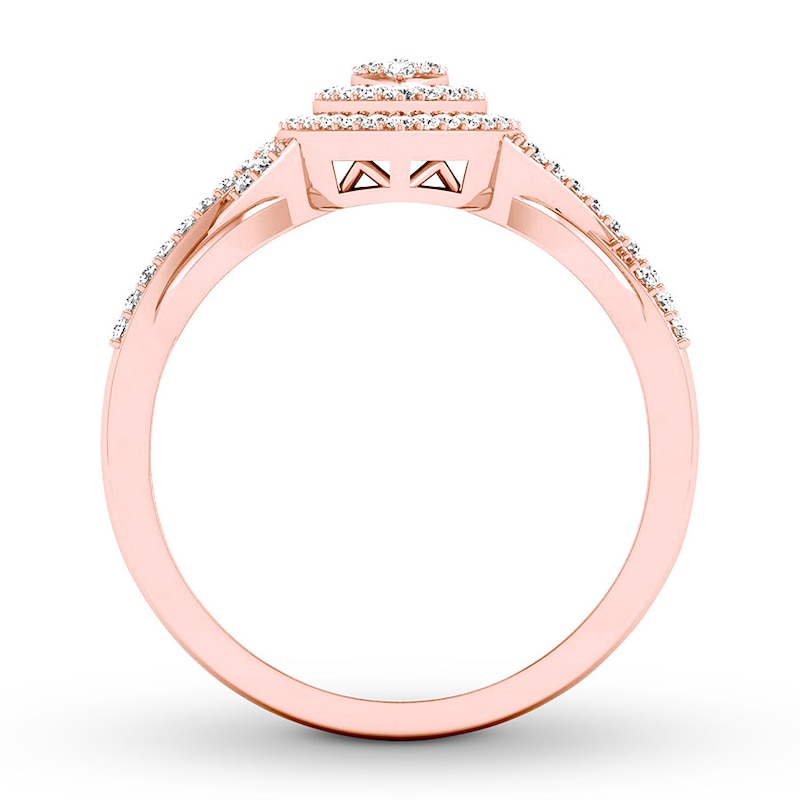 Main Image 2 of Now + Forever Diamond Engagement Ring 1/4 ct tw Round-cut 10K Rose Gold
