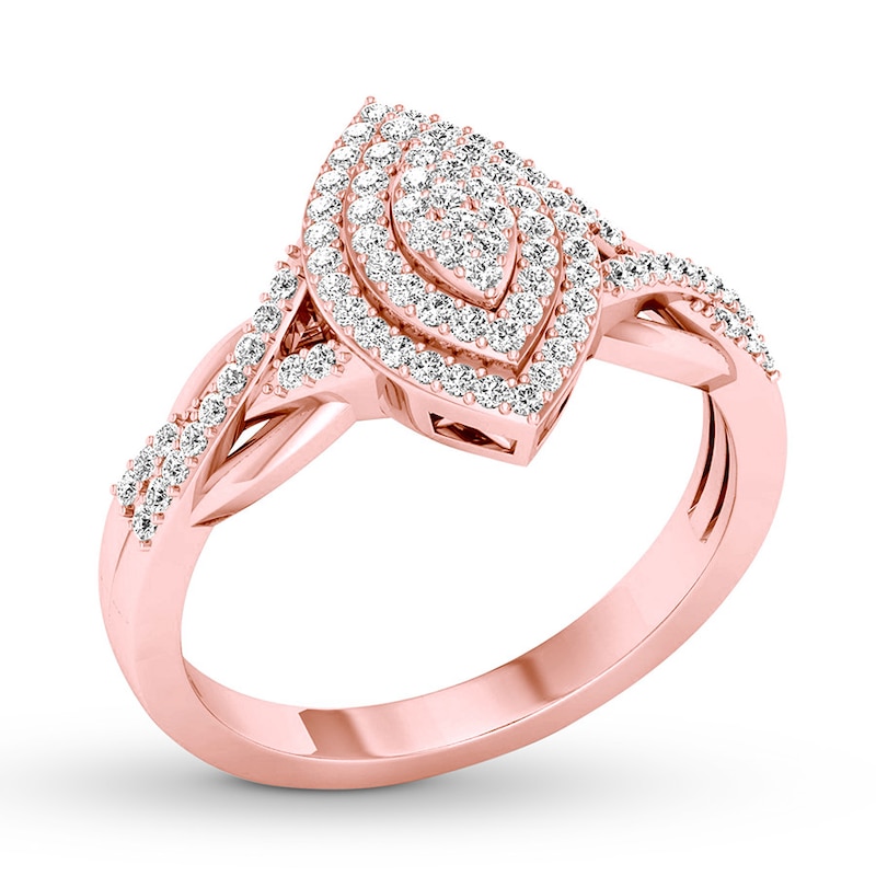 Main Image 4 of Now + Forever Diamond Engagement Ring 1/4 ct tw Round-cut 10K Rose Gold
