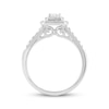 Thumbnail Image 1 of Diamond Engagement Ring 1/2 ct tw Princess & Round-cut 14K White Gold